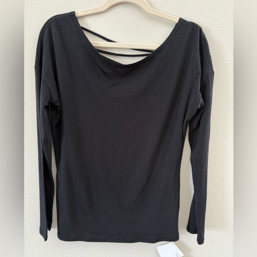 Fabletics Black Long Sleeve Blouse